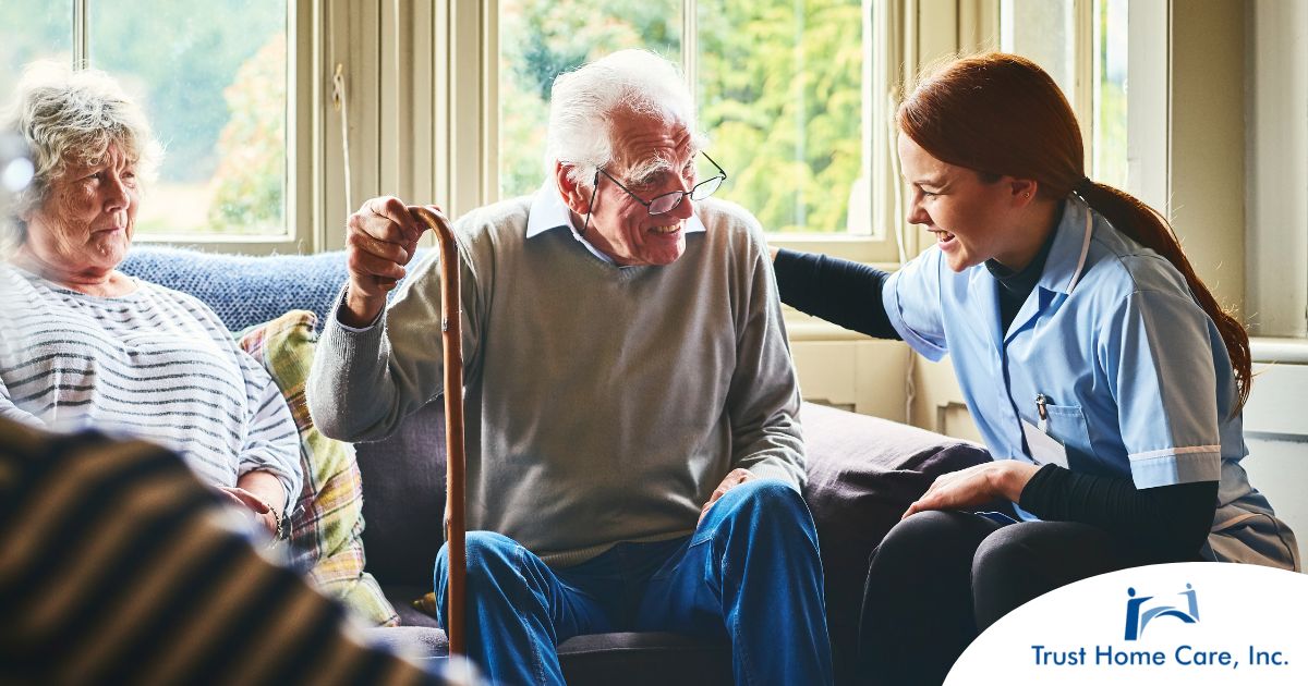 10-Must-Know-Skills-for-Learning-How-to-Be-a-Caregiver A woman has a good time with her older clients, representing the kind of personal skills needed to be a good caregiver.