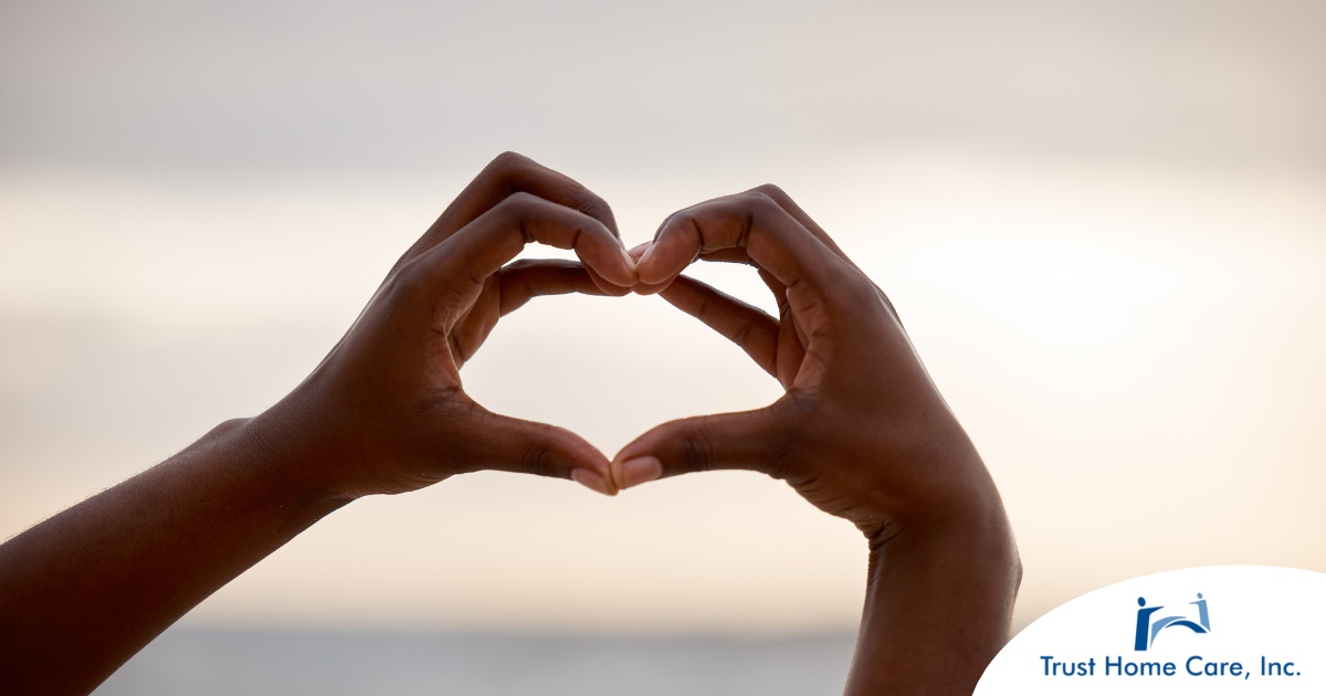 Prioritizing-You-Essential-Self-Care-Tips-for-Caregiver 2 hands making a heart represent self-care, a vital concept to appreciate as a caregiver.