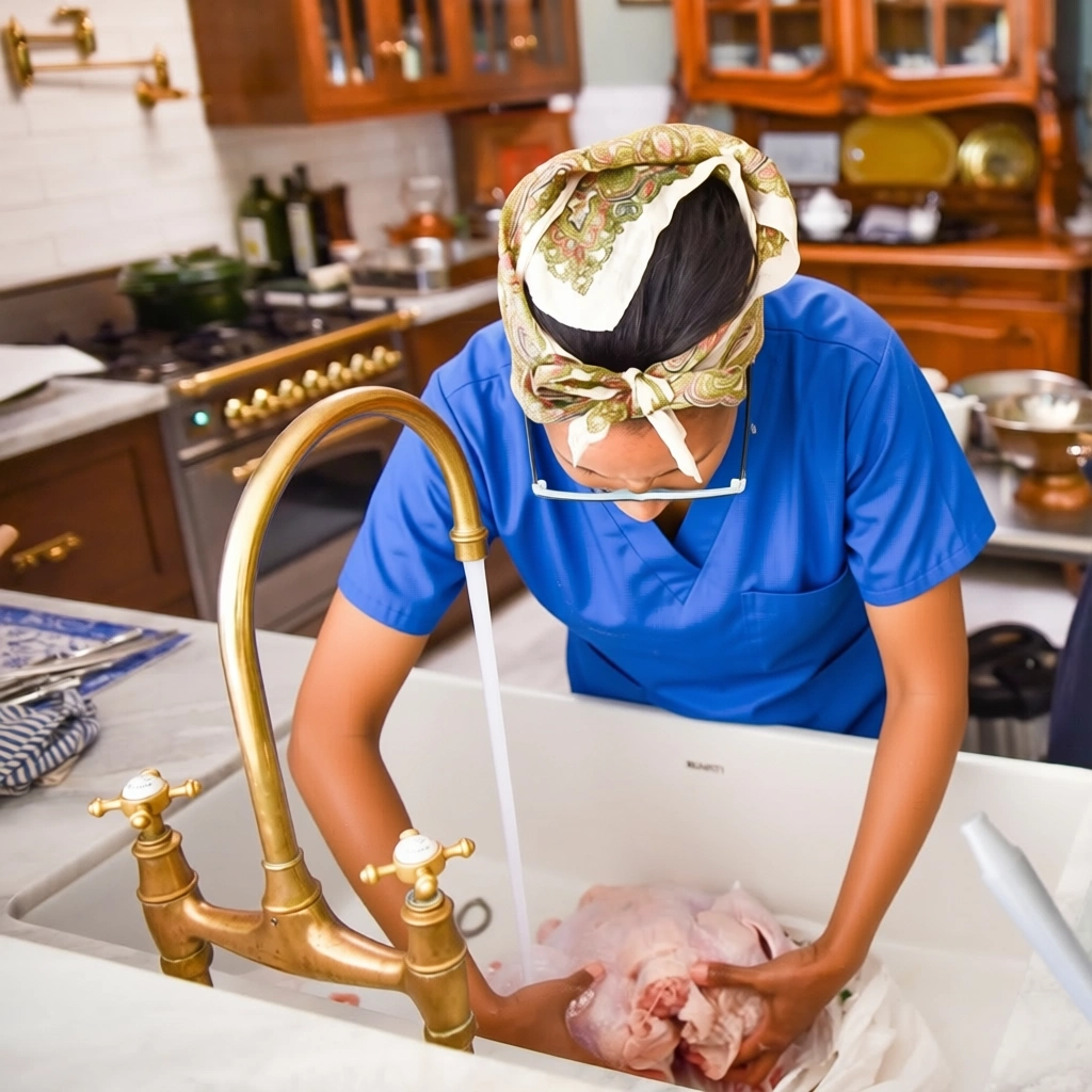 home help care services Bowie, MD home caretaker washing linens by hand