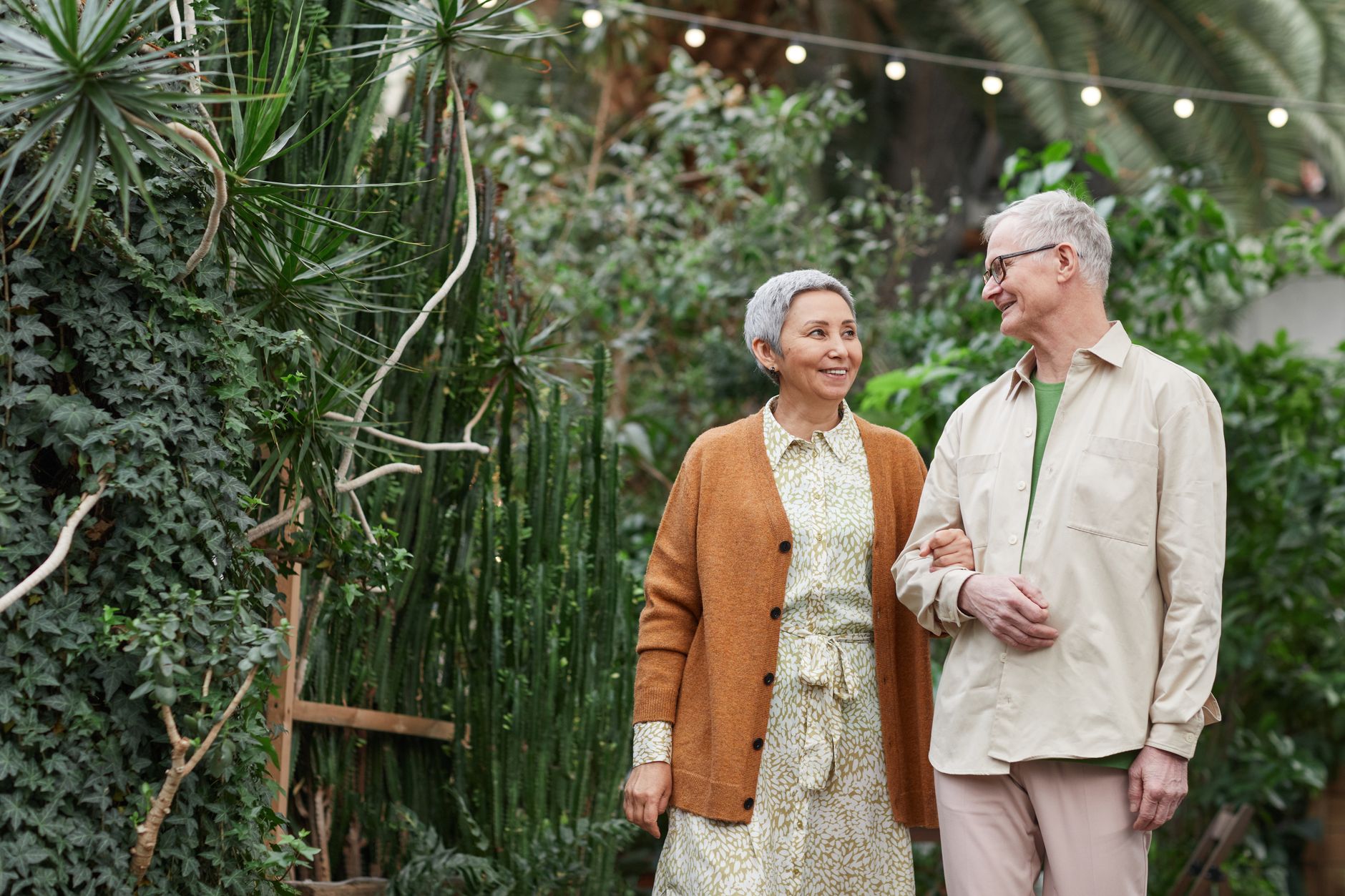 A senior couple enjoying an active, dignified life at home with aged care support in Sterling, VA