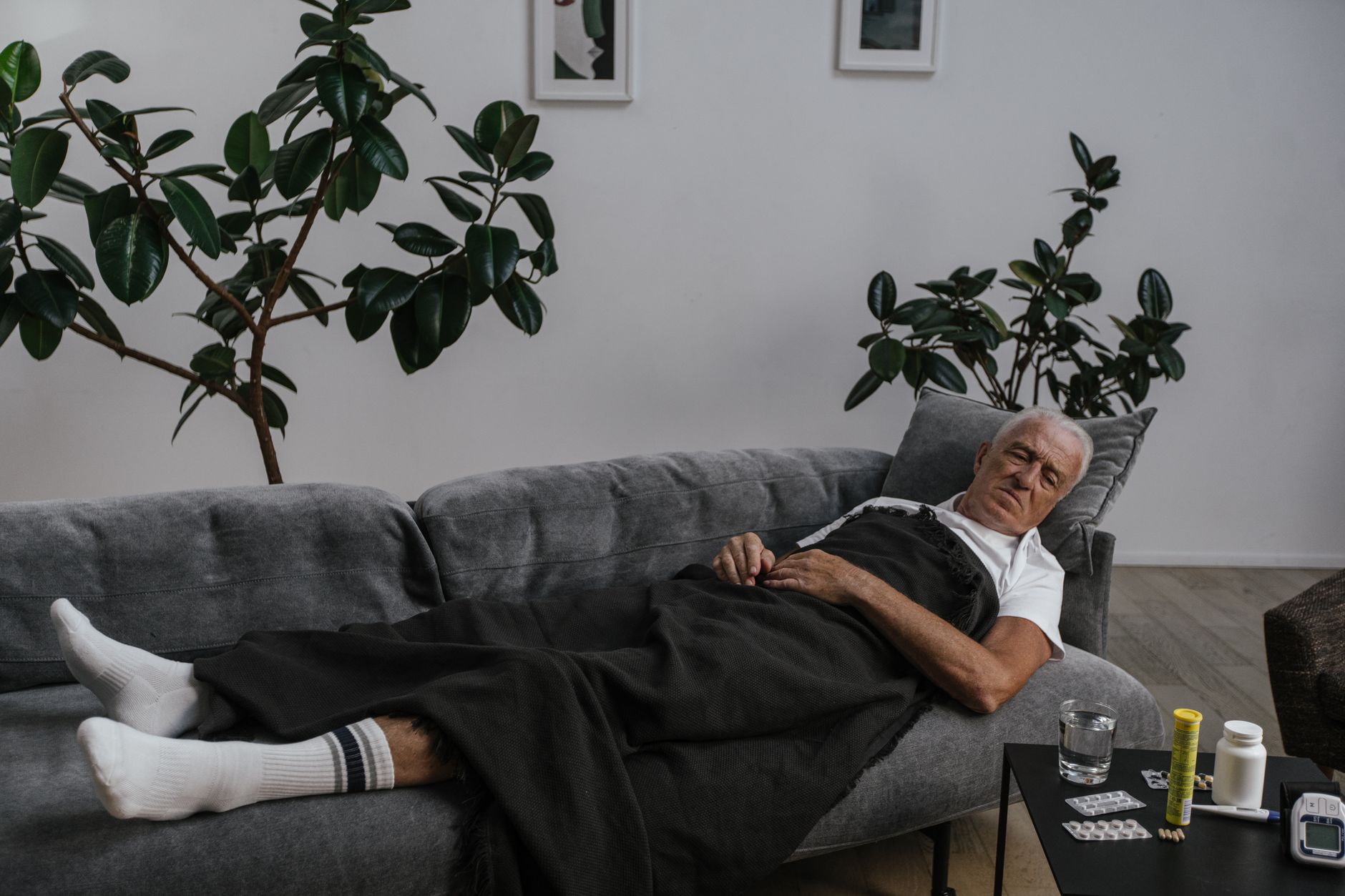 A senior recovering comfortably at home with skilled nursing support in Sterling, VA